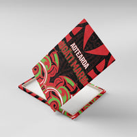 Aotearoa Ngati Maru Canvas Wall Art New Zealand Traditional Maori Pattern DT05 With Frame Red - Polynesian Pride