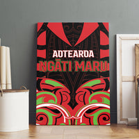 Aotearoa Ngati Maru Canvas Wall Art New Zealand Traditional Maori Pattern DT05 - Polynesian Pride