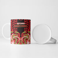 Custom Aotearoa Ngati Maru Ceramic Mug New Zealand Traditional Maori Pattern DT05 - Polynesian Pride
