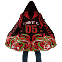Custom Aotearoa Ngati Maru Cloak New Zealand Traditional Maori Pattern DT05 Unisex Red - Polynesian Pride