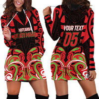 Custom Aotearoa Ngati Maru Hoodie Dress New Zealand Traditional Maori Pattern DT05 - Polynesian Pride