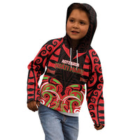 Custom Aotearoa Ngati Maru Kid Hoodie New Zealand Traditional Maori Pattern DT05 - Polynesian Pride