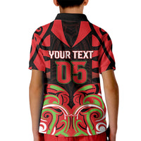 Custom Aotearoa Ngati Maru Kid Polo Shirt New Zealand Traditional Maori Pattern DT05 - Polynesian Pride