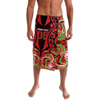 Custom Aotearoa Ngati Maru Lavalava New Zealand Traditional Maori Pattern DT05 Red - Polynesian Pride