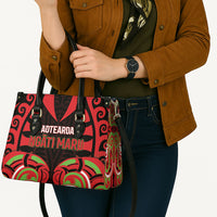 Aotearoa Ngati Maru Leather Bag New Zealand Traditional Maori Pattern DT05 - Polynesian Pride
