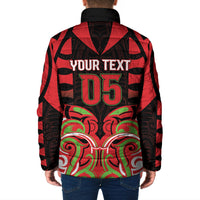 Custom Aotearoa Ngati Maru Padded Jacket New Zealand Traditional Maori Pattern DT05 - Polynesian Pride
