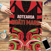 Aotearoa Ngati Maru Puzzle New Zealand Traditional Maori Pattern DT05 Red - Polynesian Pride