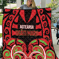 Aotearoa Ngati Maru Quilt New Zealand Traditional Maori Pattern DT05 Red - Polynesian Pride