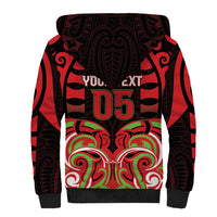 Custom Aotearoa Ngati Maru Sherpa Hoodie New Zealand Traditional Maori Pattern DT05 - Polynesian Pride