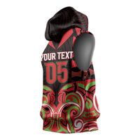 Custom Aotearoa Ngati Maru Sleeveless Hoodie New Zealand Traditional Maori Pattern DT05 - Polynesian Pride