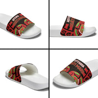 Aotearoa Ngati Maru Slide Sandals New Zealand Traditional Maori Pattern DT05 - Polynesian Pride