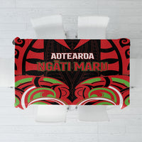 Aotearoa Ngati Maru Tablecloth New Zealand Traditional Maori Pattern DT05 Red - Polynesian Pride