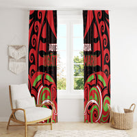 Aotearoa Ngati Maru Window Curtain New Zealand Traditional Maori Pattern DT05 - Polynesian Pride