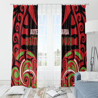 Aotearoa Ngati Maru Window Curtain New Zealand Traditional Maori Pattern DT05 - Polynesian Pride