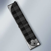 Black Palaka Hawaiian And Japanese Auto Sun Shade Maneki Neko And Sakura Bloom DT05 - Polynesian Pride