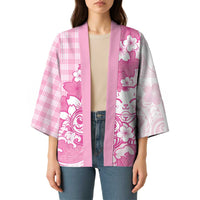 Pink Palaka Hawaiian And Japanese Kimono Maneki Neko And Sakura Bloom DT05 - Polynesian Pride