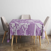 Purple Palaka Hawaiian And Japanese Tablecloth Maneki Neko And Sakura Bloom
