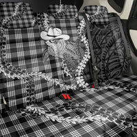 Black Hawaii Palaka Cowboy Turtle Back Car Seat Cover Hawaiian Paniolo Puakenikeni Maile Lei DT05 - Polynesian Pride