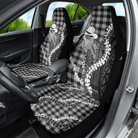 Black Hawaii Palaka Cowboy Turtle Car Seat Cover Hawaiian Paniolo Puakenikeni Maile Lei DT05 - Polynesian Pride