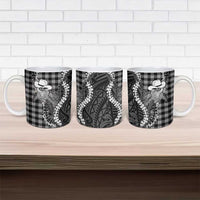 Black Hawaii Palaka Cowboy Turtle Ceramic Mug Hawaiian Paniolo Puakenikeni Maile Lei