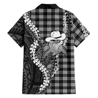 Black Hawaii Palaka Cowboy Turtle Hawaiian Shirt Hawaiian Paniolo Puakenikeni Maile Lei DT05 - Polynesian Pride