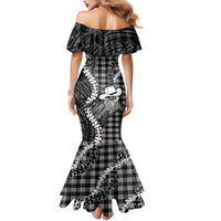 Black Hawaii Palaka Cowboy Turtle Mermaid Dress Hawaiian Paniolo Puakenikeni Maile Lei DT05 - Polynesian Pride