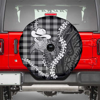 Black Hawaii Palaka Cowboy Turtle Spare Tire Cover Hawaiian Paniolo Puakenikeni Maile Lei DT05 - Polynesian Pride