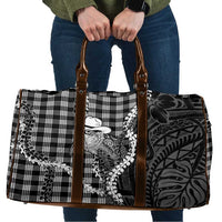 Black Hawaii Palaka Cowboy Turtle Travel Bag Hawaiian Paniolo Puakenikeni Maile Lei