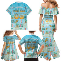 Custom Hawaii Surfing Family Matching Mermaid Dress and Hawaiian Shirt He'e Nalu DT05 - Polynesian Pride