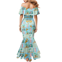 Custom Hawaii Surfing Family Matching Mermaid Dress and Hawaiian Shirt He'e Nalu DT05 - Polynesian Pride