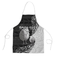 Personalised New Zealand Father's Day Apron Papa Kiwi Bird Tribal Pattern DT05 Black - Polynesian Pride