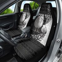 Personalised New Zealand Father's Day Car Seat Cover Papa Kiwi Bird Tribal Pattern DT05 - Polynesian Pride