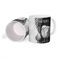 Personalised New Zealand Father's Day Ceramic Mug Papa Kiwi Bird Tribal Pattern DT05 - Polynesian Pride