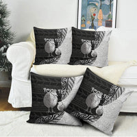 Personalised New Zealand Father's Day Pillow Cover Papa Kiwi Bird Tribal Pattern DT05 - Polynesian Pride