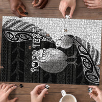 Personalised New Zealand Father's Day Puzzle Papa Kiwi Bird Tribal Pattern DT05 - Polynesian Pride