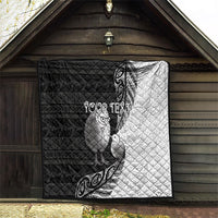 Personalised New Zealand Father's Day Quilt Papa Kiwi Bird Tribal Pattern DT05 - Polynesian Pride