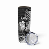Personalised New Zealand Father's Day Skinny Tumbler Papa Kiwi Bird Tribal Pattern DT05 - Polynesian Pride
