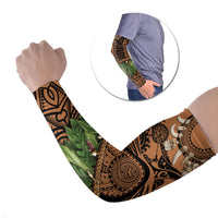 Polynesia Maui Tattoo Inspired Arm Sleeves Tropical Leaf Skirt Costume
