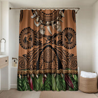 Polynesia Maui Tattoo Inspired Bathroom Set Tropical Leaf Skirt Costume