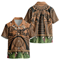 Polynesia Maui Tattoo Inspired Kid Hawaiian Shirt Tropical Leaf Skirt Costume