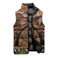 Polynesia Maui Tattoo Inspired Sleeveless Puffer Jacket Tropical Leaf Skirt Costume