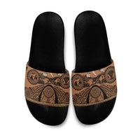 Polynesia Maui Tattoo Inspired Slide Sandals Tropical Leaf Skirt Costume