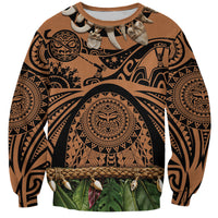Polynesia Maui Tattoo Inspired Sweatshirt Tropical Leaf Skirt Costume