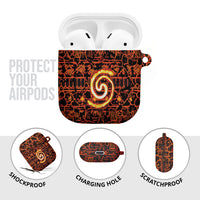 Polynesia Lava Monster Cosplay AirPods Case Fiery Glowing Volcano Crack Pattern