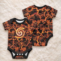 Polynesia Lava Monster Cosplay Baby Onesie Fiery Glowing Volcano Crack Pattern