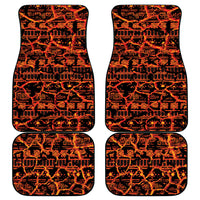 Polynesia Lava Monster Cosplay Car Mats Fiery Glowing Volcano Crack Pattern