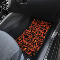 Polynesia Lava Monster Cosplay Car Mats Fiery Glowing Volcano Crack Pattern