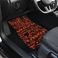 Polynesia Lava Monster Cosplay Car Mats Fiery Glowing Volcano Crack Pattern