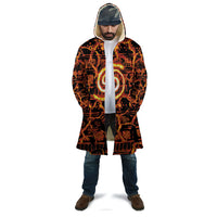 Polynesia Lava Monster Cosplay Cloak Fiery Glowing Volcano Crack Pattern