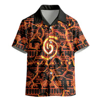 Polynesia Lava Monster Cosplay Kid Hawaiian Shirt Fiery Glowing Volcano Crack Pattern